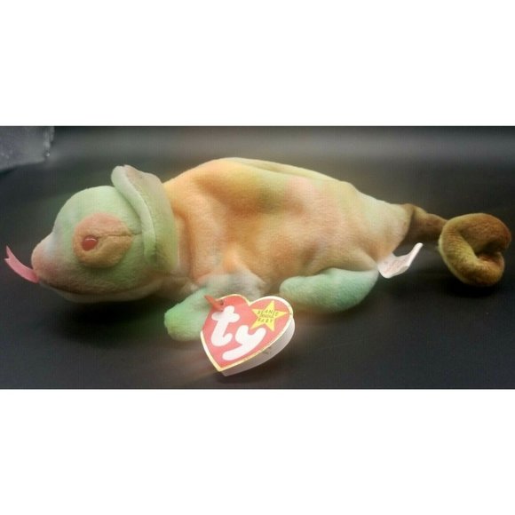  BEANIE BABY RAINBOW the Chameleon 1997 will come w/hang tag protector - Picture 1 of 8